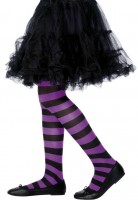 Aperçu: Collant Crazy Stripes Lady Violet-Noir