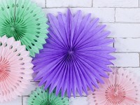 Preview: 3 paper rosettes party star dark purple