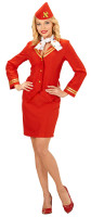 Red stewardess ladies costume