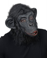 Widok: Pełna maska goryla z pluszową lamówką