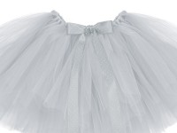 Förhandsgranskning: Tutu kjol grå med rosett 25cm