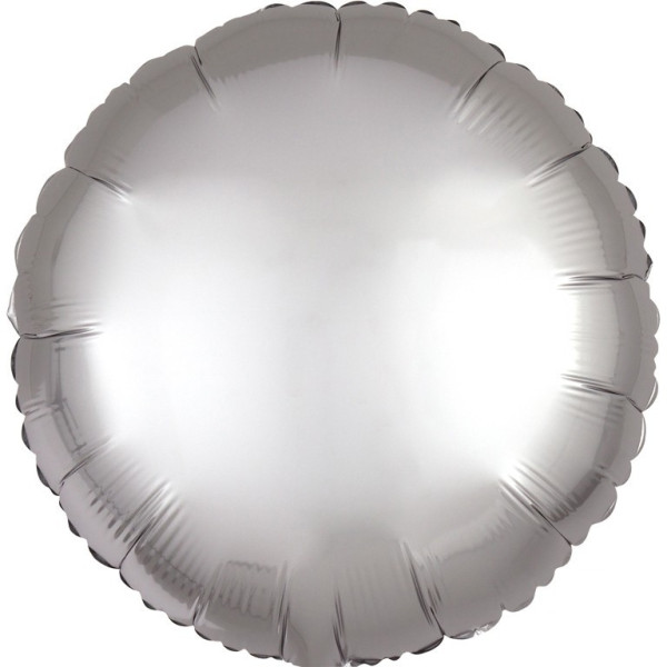 Balon błyszczący srebrna folia 43 cm