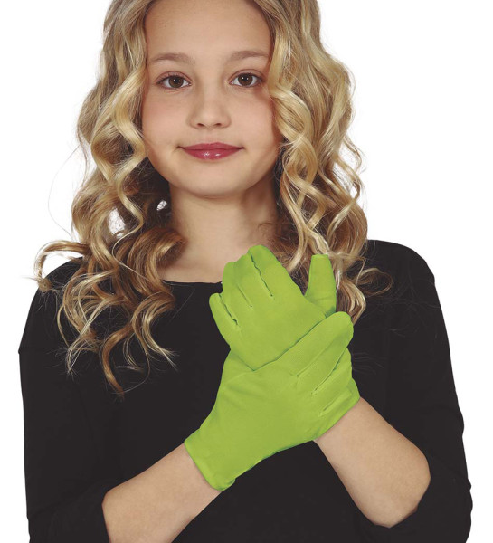 Gloves for children in light green