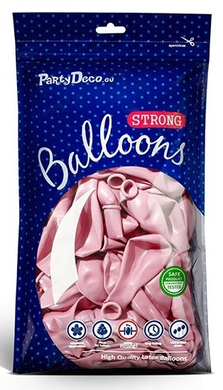 50 partystar metallic Ballons hellrosa 30cm 2
