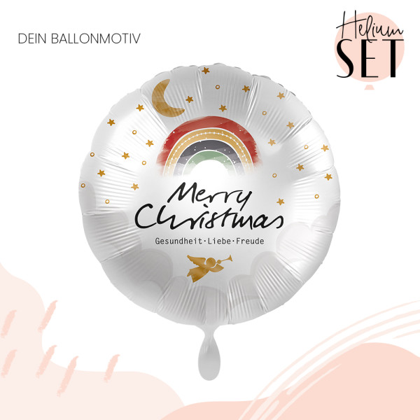 Christmas Rainbow Wishes Ballonbouquet-Set mit Heliumbehälter 2