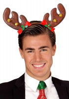 Preview: Funny reindeer headband with bells