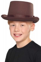 Top hat for children brown