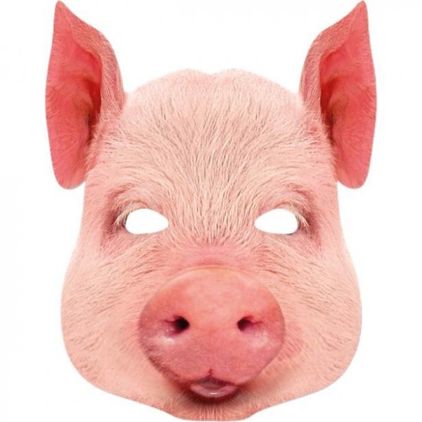Kartonowa maska świnka Grunzi
