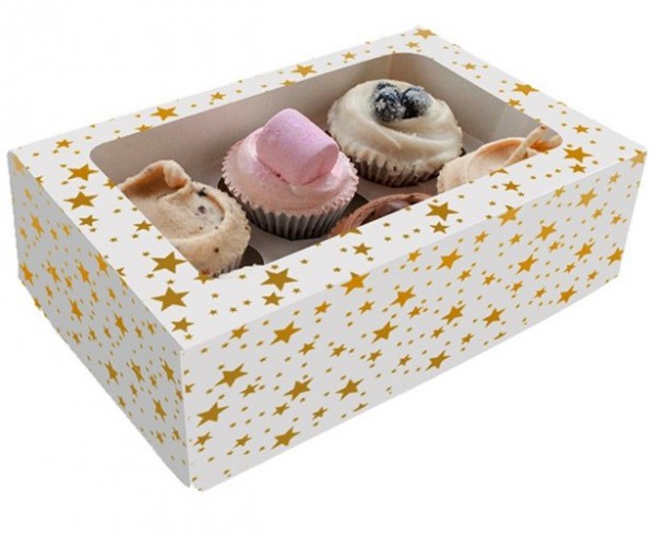 Asterisk cupcake box