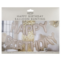 Preview: Foil balloon lettering White-Gold Elegance
