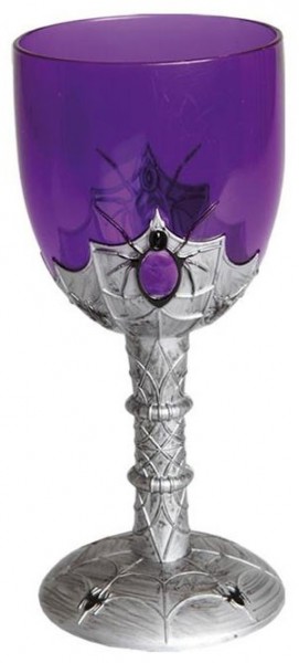 Decorative goblet Creepy Spider purple 18cm