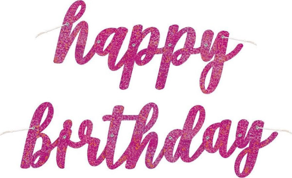 Geburtstags-Girlande Pink Birthday 84cm