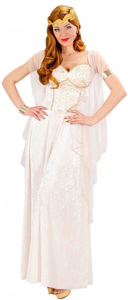 Greek goddess Athena in velvet costume