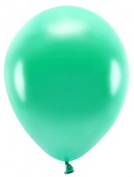 Vorschau: 100 Eco metallic Ballons smaragdgrün 26cm