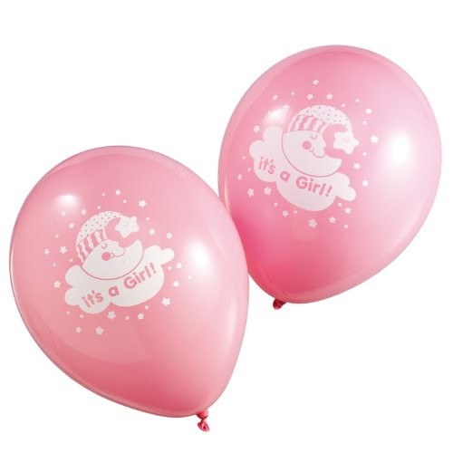 5 globos viola niña rosa 30cm