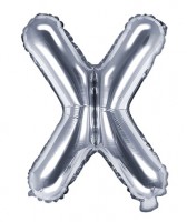 Folienballon X silber 35cm