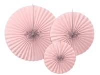 Vista previa: 3 rosetas de papel Elenor rosa oscuro