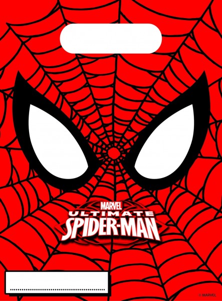 6 bolsas de regalo de Spiderman Comic