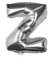 Preview: Silver Z letter foil balloon 40cm