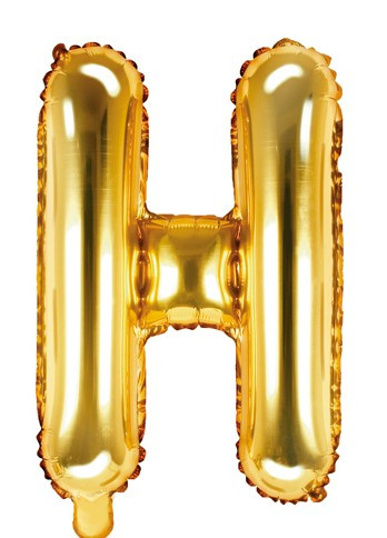 Globo foil letra H dorado 35cm