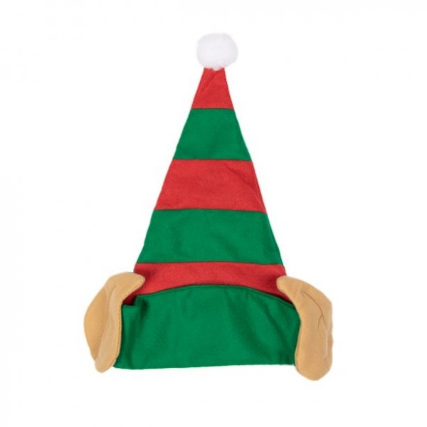 Sombrero de duende navideño con orejas infantil