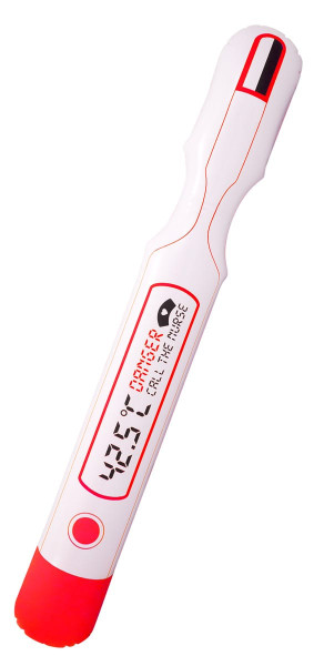Inflatable clinical thermometer