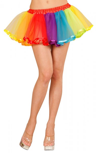 Kolorowa tęczowa mini spódniczka tutu