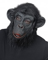 Preview: Gorilla full mask with plush trim