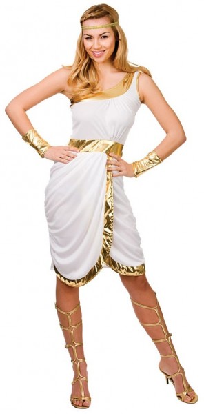 Disfraz de diosa griega para damas olímpicas