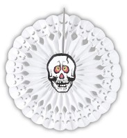 Anteprima: Ventaglio di carta del cranio di decorazione di Halloween 50cm