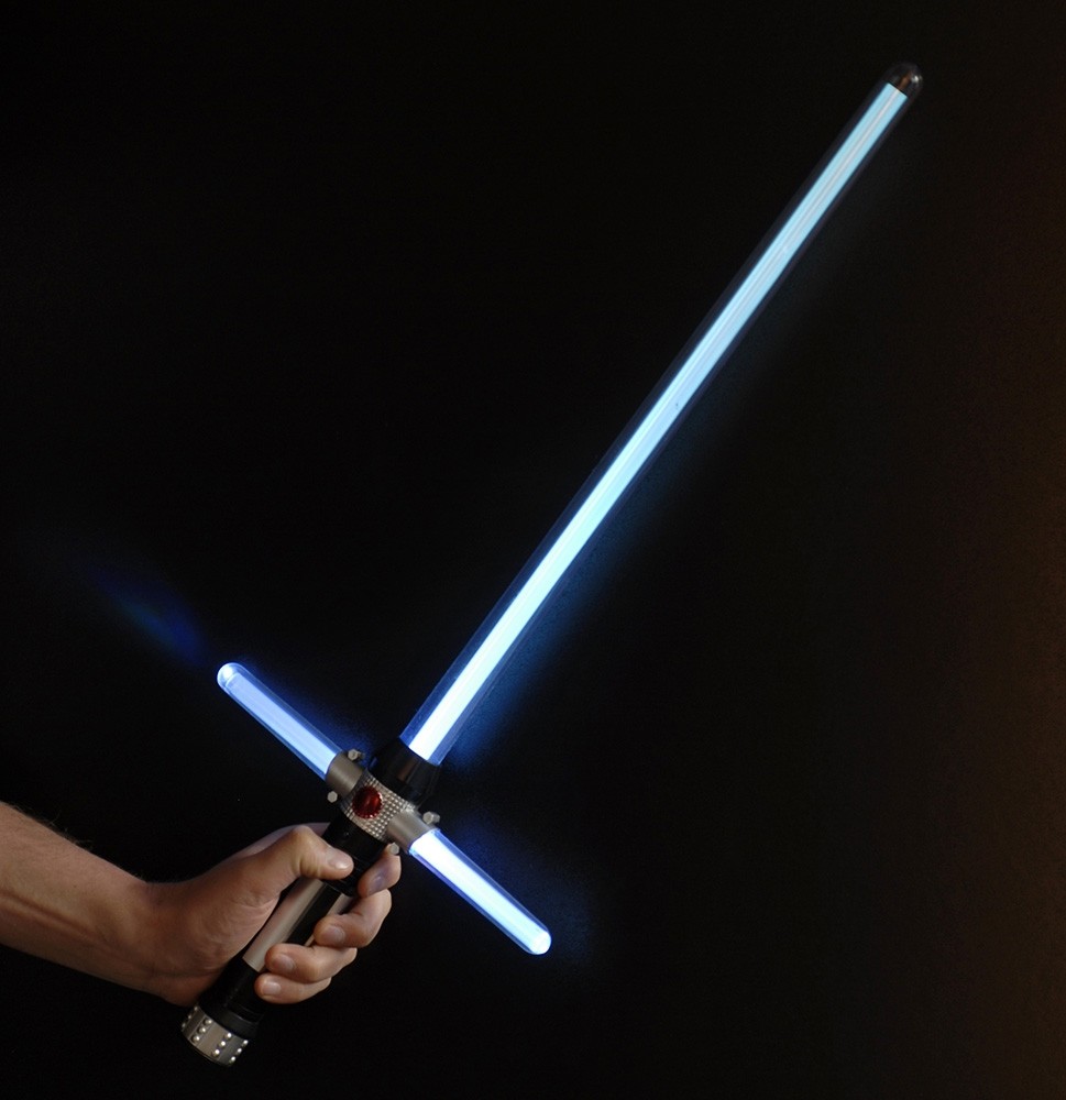 8 Stück Aufblasbare Lichtschwerter 85 cm Laserschwerter Licht Laser-Schwert Blau 
