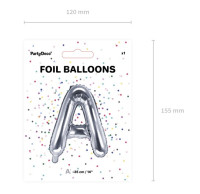 Oversigt: Folieballon A sølv 35cm