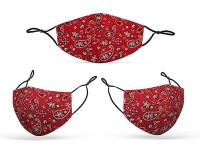 Rood bandana mondneusmasker voor volwassenen