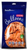 Vorschau: 50 Partystar metallic Ballons orange 23cm