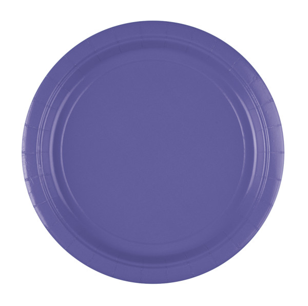 8 assiettes en carton Mila violet 22.8cm
