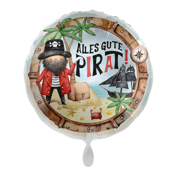 Folienballon - Alles Gute Pirat 45cm