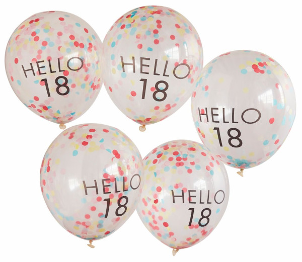 5 Milestone 18`th Eco Ballons 30cm