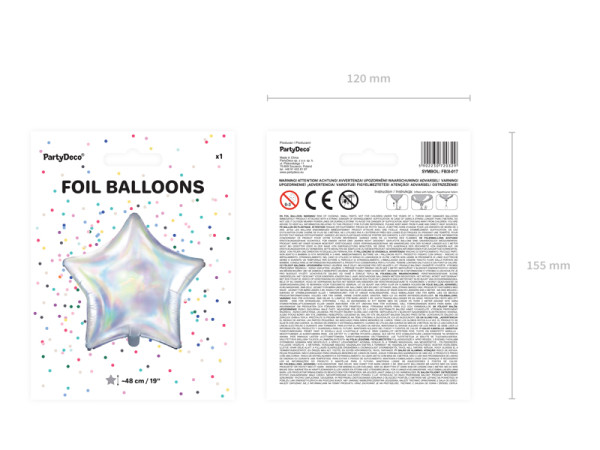 Glinsterende sterrenballon 48cm