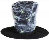 Aperçu: Chapeau en toile d'araignée avec araignées luisantes