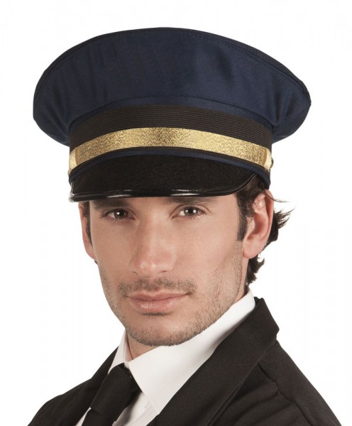 Casquette uniforme pilote bleu