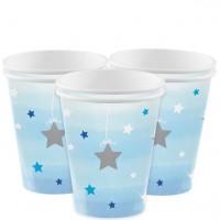 8 Twinkle Baby Boy Pappbecher 256ml