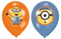 Preview: 6 funny minion balloons 27.5 cm