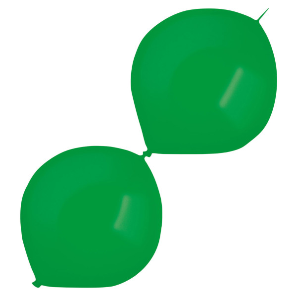 50 metalliske kransballoner grøn 30cm