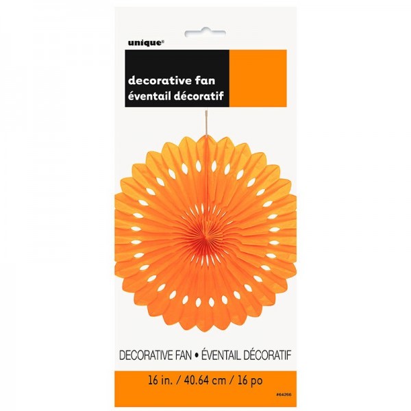 Decorative fan flower orange 40cm 2