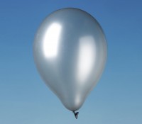 9 Metallic Latexballons Island Silber 30cm