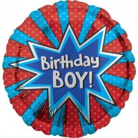 Ballon en aluminium comique garçon anniversaire 46 cm