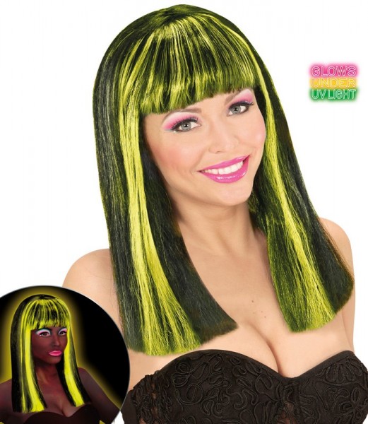 Melanie UV neon wig in yellow