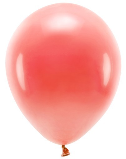 100 Eco Pastell Ballons hellrot 26cm