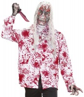 Vista previa: Máscara de zombie Bloody Betty con pelo largo