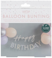 Preview: Shiny Happy Birthday balloon garland